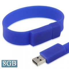 Disque Flash USB 2.0 Bracelets Silicon 8 Go (Bleu foncé)
