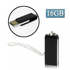 Mini disque flash USB rotatif (16 Go), noir