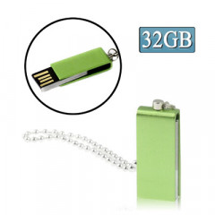 Mini disque flash USB rotatif (32 Go), vert