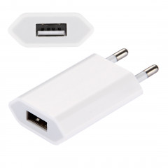 5V / 1A EU Plug USB Charger, Pour iPhone, Galaxy, Huawei, Xiaomi, LG, HTC et autres téléphones intelligents, Appareils rechargeables (Blanc)