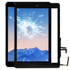 Bouton de contrôleur + Bouton de clé de la maison Câble flexible pour membrane de carte de circuit imprimé + Adhésif d'installation pour écran tactile, écran tactile pour iPad Air / iPad 5 (Noir)