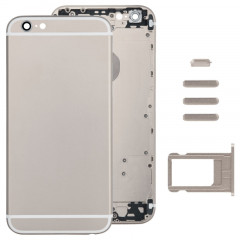 iPartsBuy Housse de boîtier complet pour iPhone 6, y compris la couverture arrière et le plateau de la carte et le bouton de contrôle du volume et le bouton d'alimentation et la touche de la touche du vibreur (or