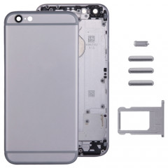 iPartsBuy Housse de boîtier complet pour iPhone 6, y compris la couverture arrière et le plateau de la carte et le bouton de contrôle du volume et le bouton de mise sous tension et la touche du vibreur (gris)