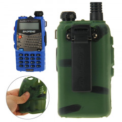 Étui en silicone Pure Color pour talkies-walkies série UV-5R (vert)