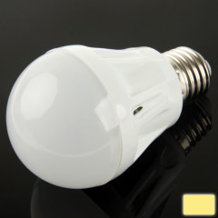 E27 5W Ball Ampoule raide, 18 LED SMD 2835, Lumière blanche chaude, AC 220V