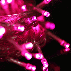 Corde étanche à 100 LED avec contrôleur, clignotant / effet de fading / poursuite, longueur: 10m, AC 220V,  (lumière rose)