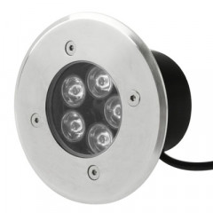 Lumière enfouie de 5W, lumière blanche imperméable 5 LED, CC 12V, taille de trou: 85mm
