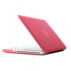 Boîtier de protection en plastique dur givré pour Macbook Pro 13,3 pouces (rose)