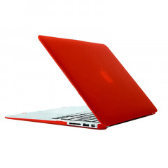 Boîtier de protection en plastique dur givré pour Macbook Air 13,3 pouces (A1369 / A1466) (rouge)