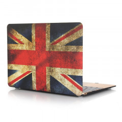 Drapeau du Royaume-Uni motif givré Hard Shell étui de protection en plastique pour Macbook 12 pouces