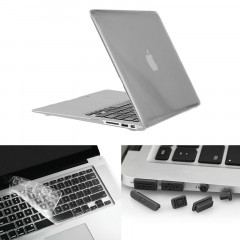 ENKAY pour Macbook Air 11,6 pouces (Version US) / A1370 / A1465 Hat-Prince 3 en 1 Crystal Hard Shell Housse de protection en plastique avec clavier de protection et prise de poussière de port (Gris)