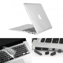 ENKAY pour Macbook Air 11,6 pouces (version US) / A1370 / A1465 Hat-Prince 3 en 1 cristal dur coque de protection en plastique avec clavier de protection et bouchon de poussière de port (blanc)