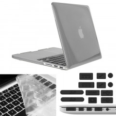 ENKAY pour Macbook Pro Retina 13,3 pouces (version US) / A1425 / A1502 Hat-Prince 3 en 1 coque de protection en plastique rigide en plastique avec clavier de protection et prise de poussière de port (gris)