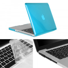 ENKAY pour Macbook Pro 15,4 pouces (US Version) / A1286 Chapeau-Prince 3 en 1 Crystal Hard Shell Housse de protection en plastique avec clavier de protection et prise de poussière de port (Bleu)