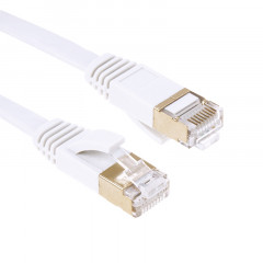 Câble LAN réseau Ethernet plat plat ultra-mince 10Gbps CAT7 tête 1m plaqué or