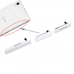 iPartsAcheter Cap carte SIM + USB Port de chargement de données + Micro SD Cap Cap bloc antipoussière Set pour Sony Xperia Z1 / L39h / C6903 (Blanc)
