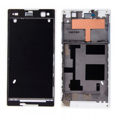 iPartsBuy Remplacement du boîtier avant avec autocollant adhésif pour Sony Xperia C3 (blanc)