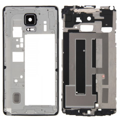 iPartsBuy Remplacement de la couverture de logement complet (logement avant cadre LCD cadre lunette + cadre médian Bazel plaque arrière boîtier de remplacement lentille de la caméra) pour Samsung Galaxy Note 4 /