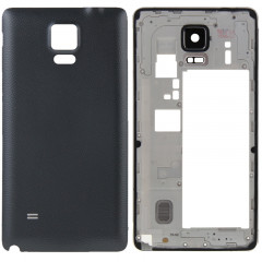 iPartsBuy Couvercle du boîtier complet (cadre du cadre Bazel arrière de la plaque d'appareil photo boîtier de la lentille + couvercle arrière de la batterie) pour Samsung Galaxy Note 4 / N910V (Noir)