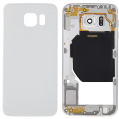 iPartsBuy Remplacement de la couverture de logement complet (panneau de lentille de logement de la plaque arrière + remplacement de la couverture arrière de la batterie) pour Samsung Galaxy S6 / G920F (blanc)
