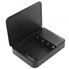 Chargeur portable avec batterie de poche USB 2.0, 4 piles AA, avec lampe de poche (noir)