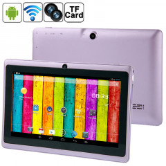 7,0 pouces Tablet PC, 512 Mo + 4 Go, Android 4.2.2, 360 degrés de rotation du menu, Allwinner A33 Quad-core, Bluetooth, WiFi (violet)