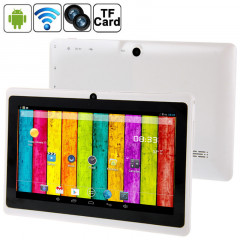 7,0 pouces Tablet PC, 512 Mo + 4 Go, Android 4.2.2, 360 degrés de rotation du menu, Allwinner A33 Quad-core, Bluetooth, WiFi (blanc)