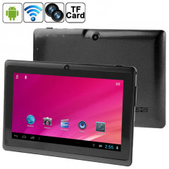 7,0 pouces Tablet PC, 512 Mo + 8 Go, Android 4.0 360 degrés de rotation du menu, CPU: Allwinner A33 Quad Core, 1,5 GHz (noir)