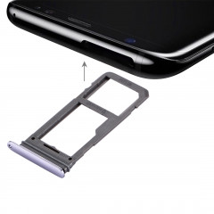 iPartsAcheter pour Samsung Galaxy S8 Carte SIM + Micro SD / Carte SIM Plateau (Gris orchidée)