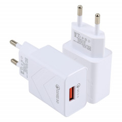 LZ-715 18W QC3.0 Chargeur de voyage rapide à port unique USB, fiche de l'UE (blanc)