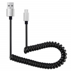 30cm à 100cm Style à ressort haute vitesse Micro USB vers USB 2.0 Câble spiralé à ressort élastique flexible Câble de synchronisation de données USB, Pour Galaxy, Huawei, Xiaomi, LG, HTC, Sony et autres