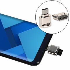 Carte TF vers adaptateur OTG en alliage d'aluminium mâle USB-C / Type-C avec porte-clés (or)