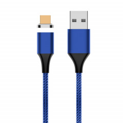 M11 5A USB à micro USB nylon tressé câble de données magnétique, longueur de câble: 1m (bleu)