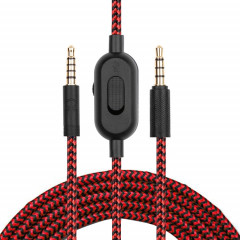 ZS0159 pour LOGITECH G433 / G233 / G Pro / g pro x 3,5 mm mâle au câble audio de jeu de jeu masculin avec câble à câble à câble: 2m (rouge)