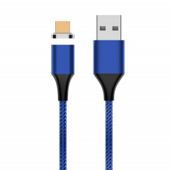 M11 5A USB à micro USB nylon tressé câble de données magnétique, longueur de câble: 2m (bleu)
