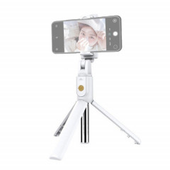 K07 Bluetooth 4.0 Mobile Phone Réglable Bluetooth Selfie Stick Retardateur Pole Trépied (Blanc)