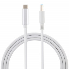 Câble de charge USB-C / Type-C à 4,5 x 3,0 mm pour ordinateur portable, longueur du câble: environ 1,5 m (blanc)