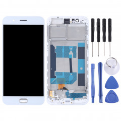 TFT Matériaux Écran LCD et Digitizer Ensemble complet avec cadre pour OPPO R11 (Blanc)