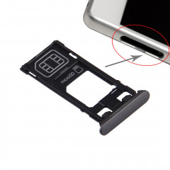 iPartsAcheter pour Sony Xperia X (Single SIM Version) Plateau de carte SIM + Micro SD Card Plateau + Fente pour carte Port Dust Plug (Noir graphite)