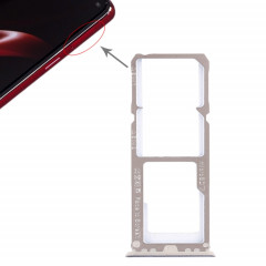 Pour OPPO A3 2 x plateau de carte SIM + plateau de carte Micro SD (bleu)