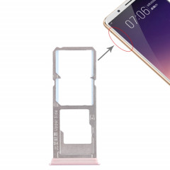 Pour Vivo Y79 2 x plateau de carte SIM + plateau de carte Micro SD (or rose)