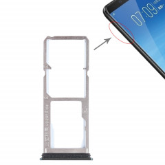 Pour Vivo Y75 2 x plateau de carte SIM + plateau de carte Micro SD (noir)
