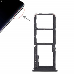 Pour Vivo Y97 2 x plateau de carte SIM + plateau de carte Micro SD (noir)