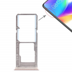 Pour Vivo Y85 / Z1 / Z1i / V9 Youth / V9 2 x plateau de carte SIM + plateau de carte Micro SD (or)