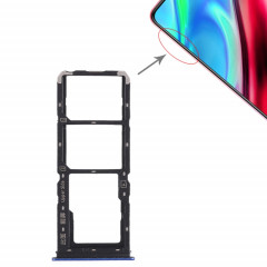 Pour Vivo Y93 2 x plateau de carte SIM + plateau de carte Micro SD (bleu)