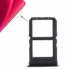 Pour Vivo X23 2 x plateau de carte SIM (noir)