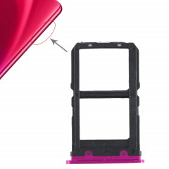 Pour Vivo X23 2 x plateau de carte SIM (rose rouge)
