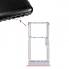 Plateau pour carte SIM + Plateau pour carte SIM / Plateau pour carte Micro SD pour Xiaomi Redmi Note 6 Pro (Or rose)
