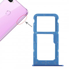 Plateau pour carte SIM + Plateau pour carte SIM / Plateau pour carte Micro SD pour Huawei Honor 9i (Bleu)