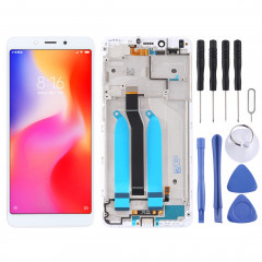 Ecran LCD et numériseur Assemblage complet avec cadre pour Xiaomi Redmi 6A / Redmi 6 (blanc)